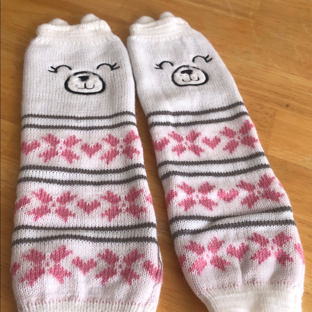 Cute Bear leg  Knit socks